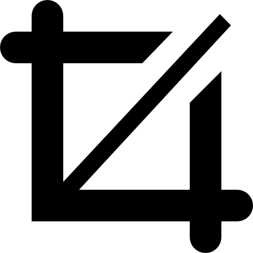 Cropping design interface symbol of straight lines interface square cropping icon