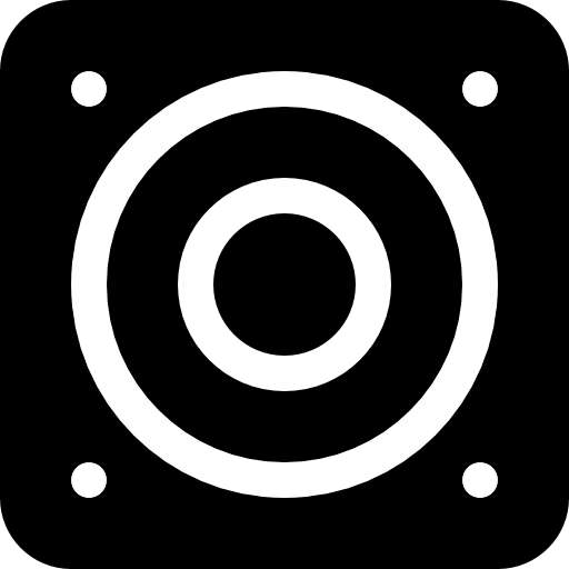 Music square frontal speaker amplifying tool symbol speaker tool amplification icon