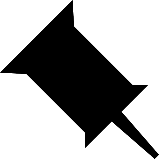 Pin black solid silhouette of tool black big mug solid shapes icon