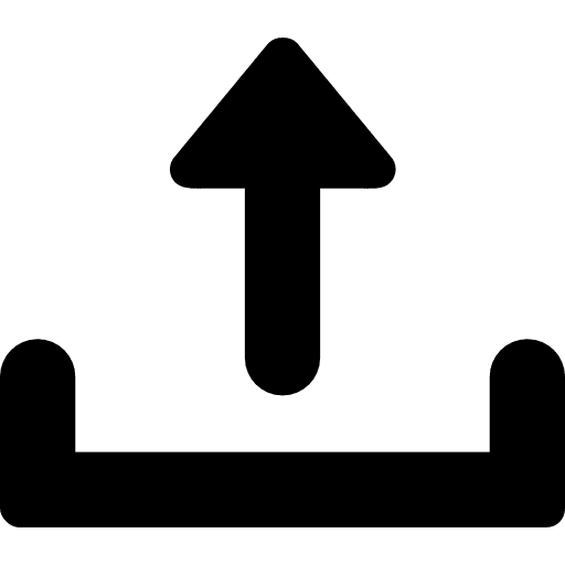 Upload tray with up arrow interface symbol upload symbols up arrows icon