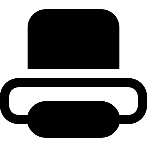 Printing button interface symbol big mug solid symbol printer icon