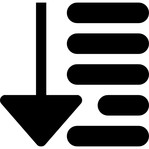 Sort down interface symbol sort down sort sorting icon