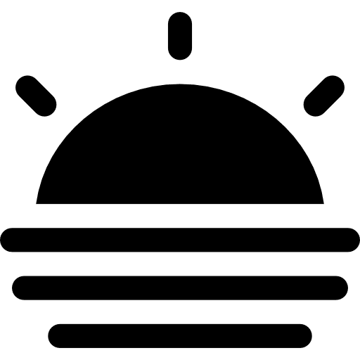 Foggy day sunset interface weather icon