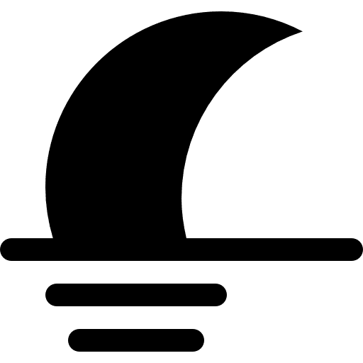 Foggy night moon night weather icon