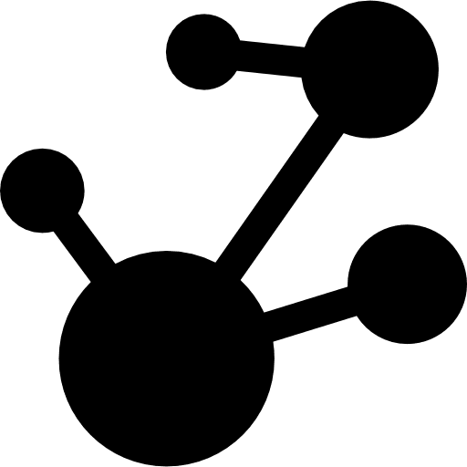 Chemical bond science ionic atom icon