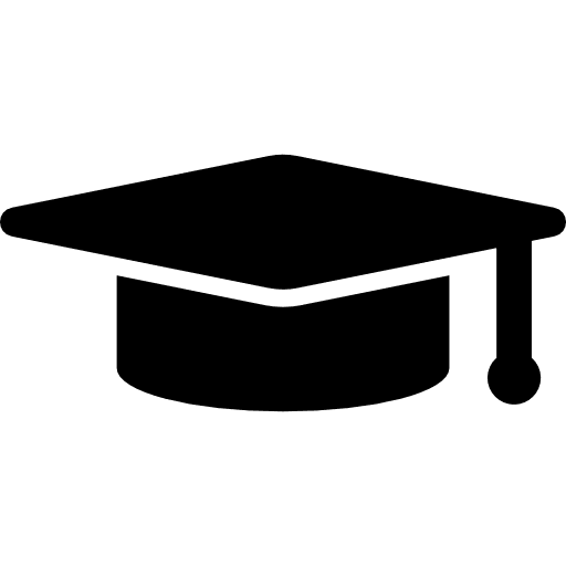 Mortarboard fashion cap university icon