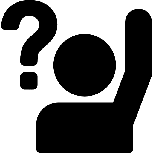 Raise your hand to ask education class school icon