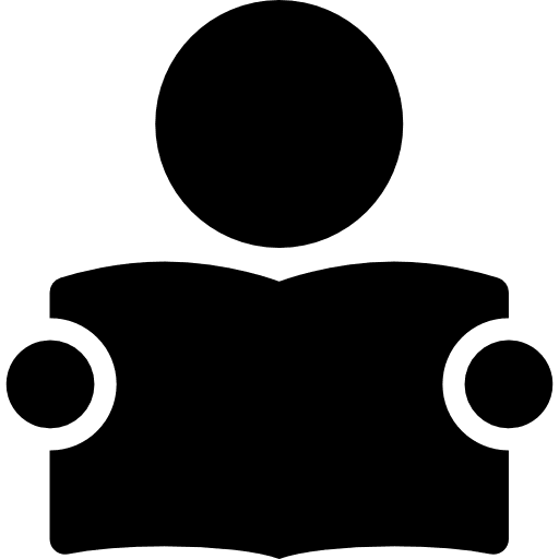 Reading person study studying icon