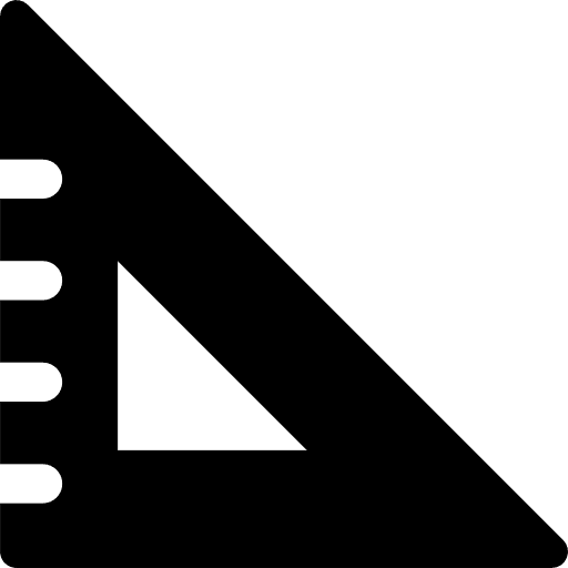 School set square triangle set ruler icon