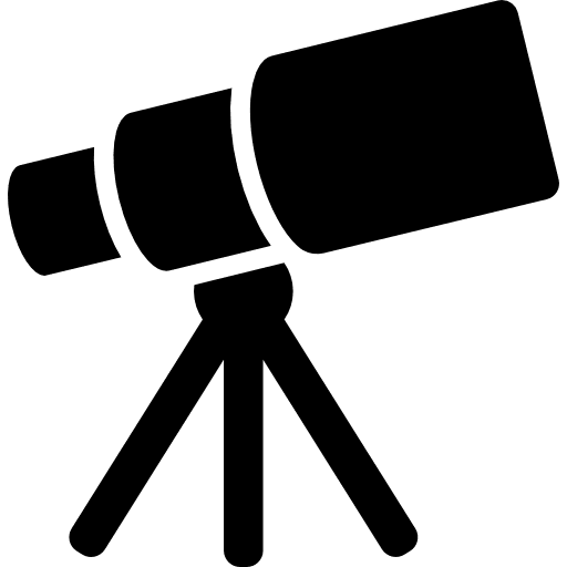 Telescope tripod planets technology icon