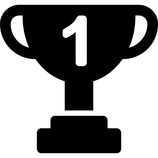 Winner cup first 1st place recognition icon