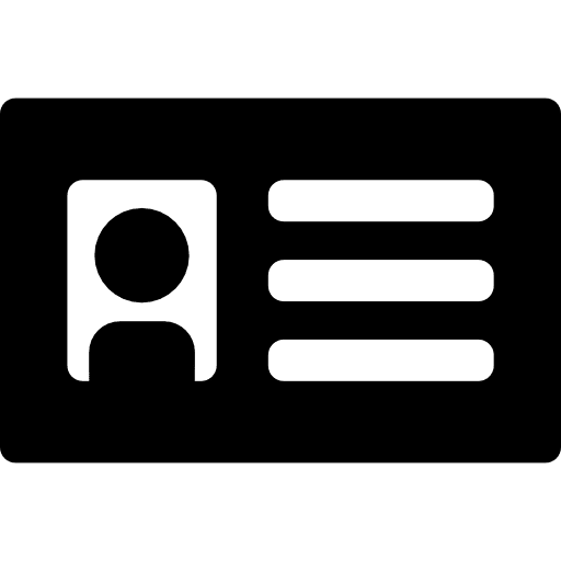 Identity card profile card identification icon