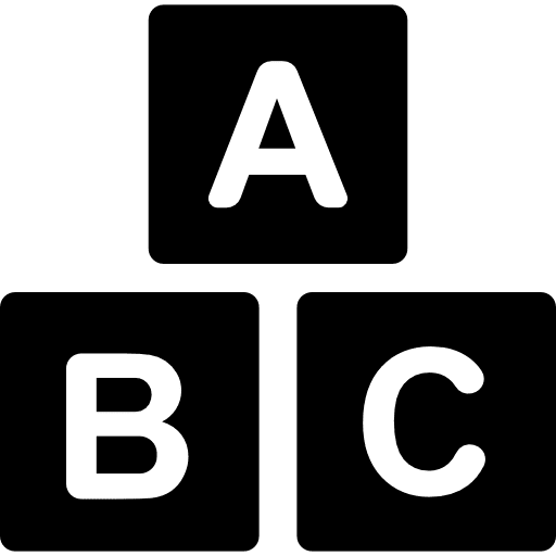 Letter cubes abc cube entertainment icon