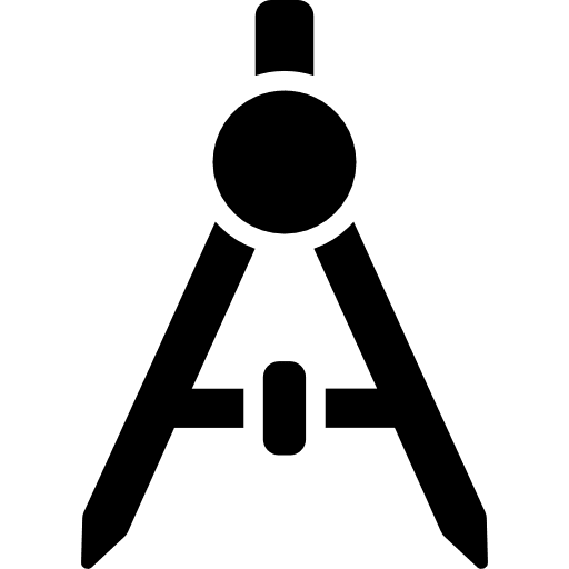 Drawing compass draw school materials education icon