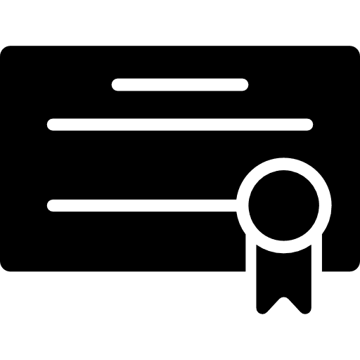 Study certificate education career degree icon