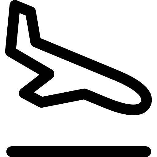 Arrival landing airport airplane icon