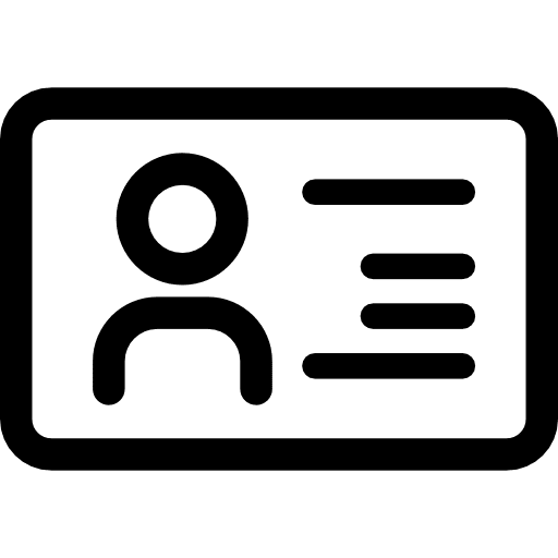 Id card access contact information id card icon