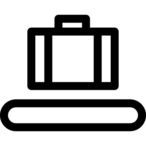 Claim travelling airport baggage icon