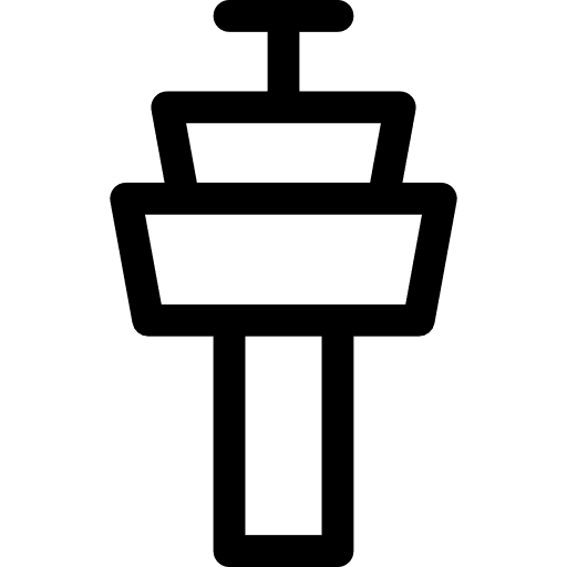 Control tower aeroplane flight airport icon