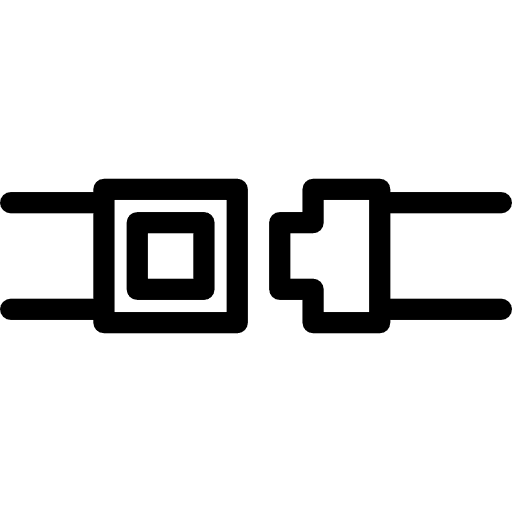 Seat belt flight belts secure icon