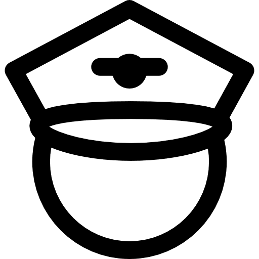 Captain people airplane man icon