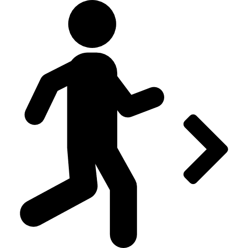 Exit running leave right arrow icon