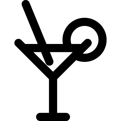 Cocktail straw alcoholic citrus fruit icon