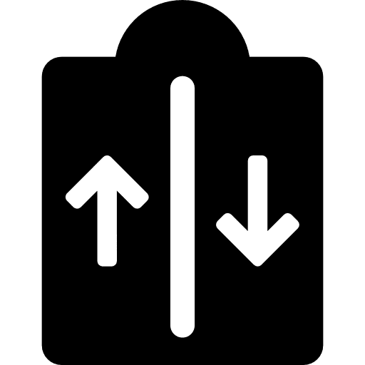 Elevator sign transport hotel icon