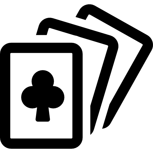 Gambling game clover cards icon