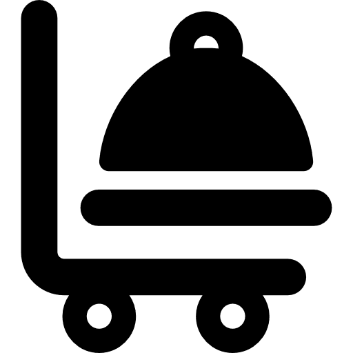 Room service romantic cart luxury icon