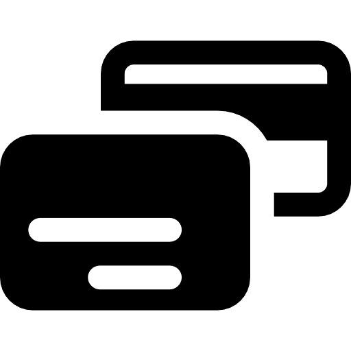 Credit cards bank banking business icon