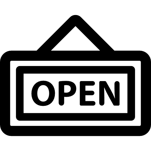 Open maps and flags sign shop icon