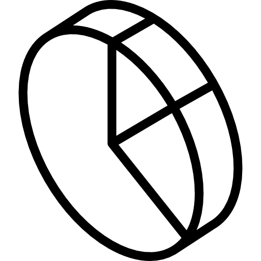 Diagram infographic stats pie chart icon