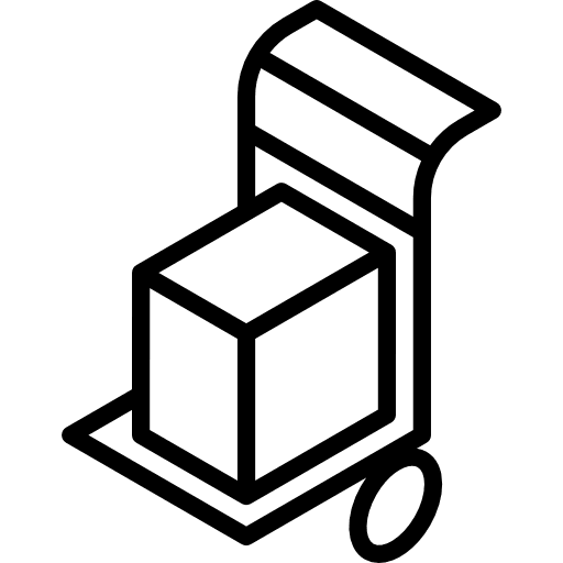 Wheelbarrow transportation box transport icon