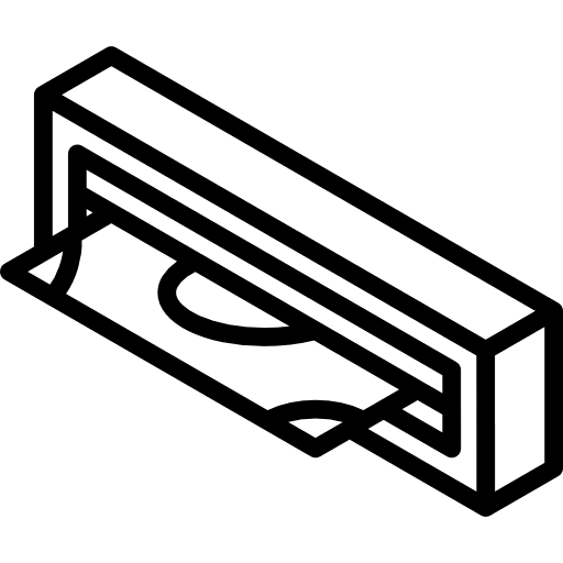 Cash pay atm bank icon