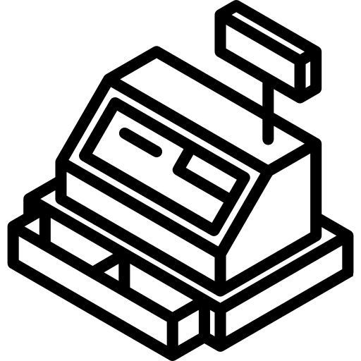 Cashbox store money shop icon