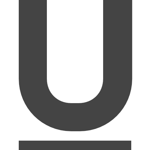 Underline typography shapes format icon