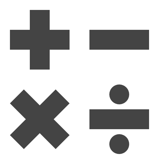 Caculating symbols division maths shapes icon