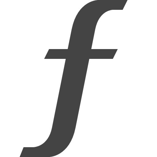Function symbol typography letter f icon