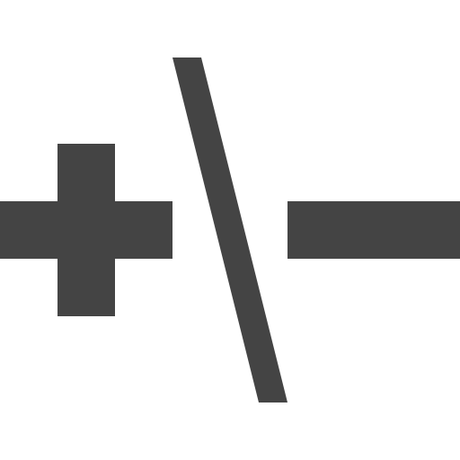 Plus and minus maths calculation subtraction icon
