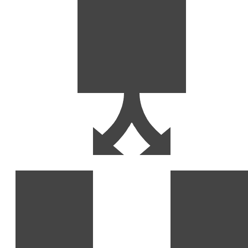 Split square shapes division icon