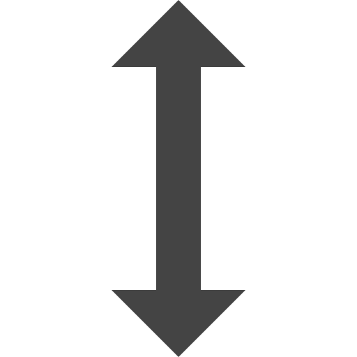 Vertical double arrow adjustment arrows height icon