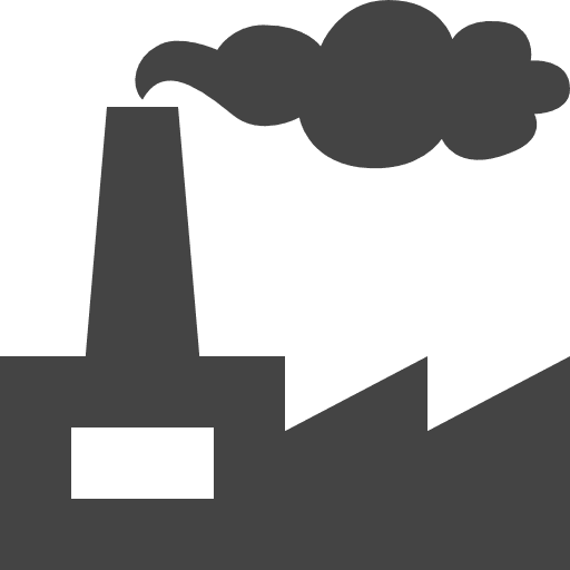 Factory industrial industry pollution icon