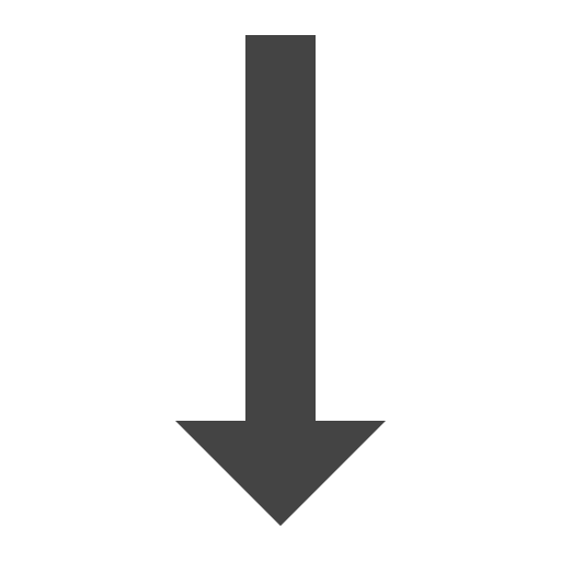 Long down arrow lower directional orientation icon