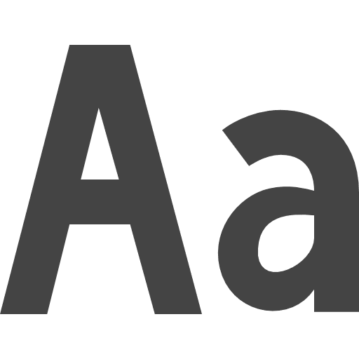 Text label bold shapes typographical icon