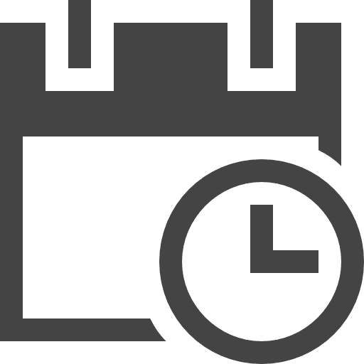 Calendar and clock month day time icon