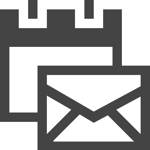 Calendar and envelope day week month icon