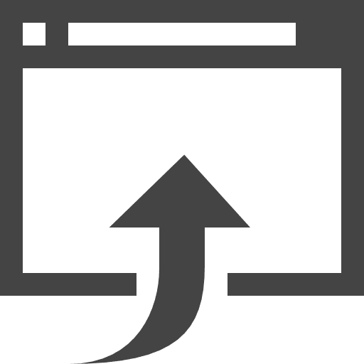 External browser interface insert website icon