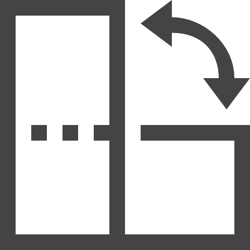 Object orientation arrows geometric multimedia option icon