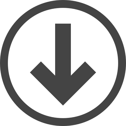 Down arrow scroll orientation directional icon